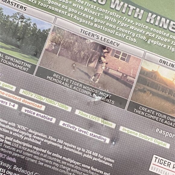 XBOX 360 Tiger Woods PGA Tour 13 Video Game-Rated E-GUC - Picture 3 of 5
